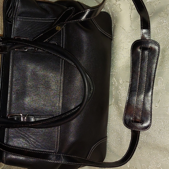 Coach Bags Coach Black Leather Tote With Shoulder Strap Poshmark